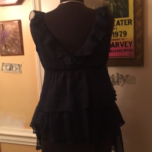 Wet seal navy blue sleeveless top - Picture 3 of 4